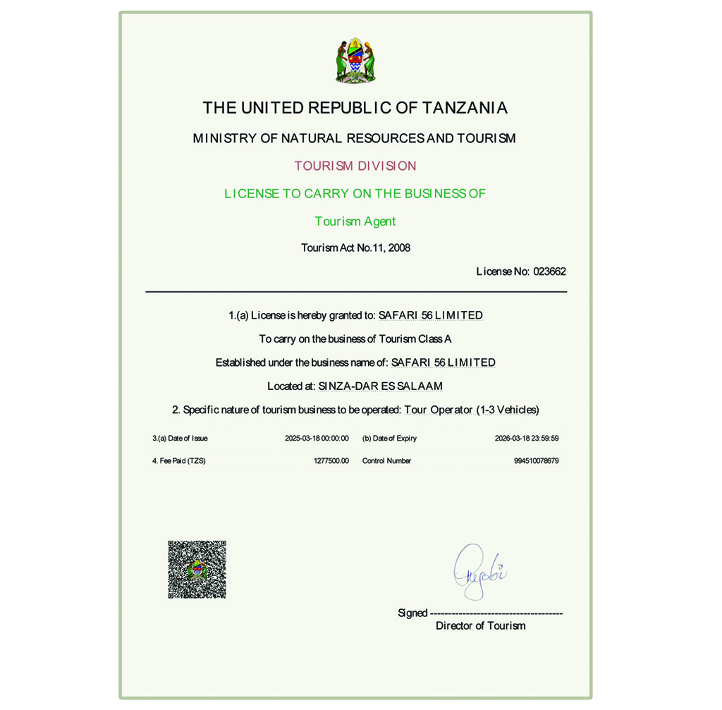 Tourism License